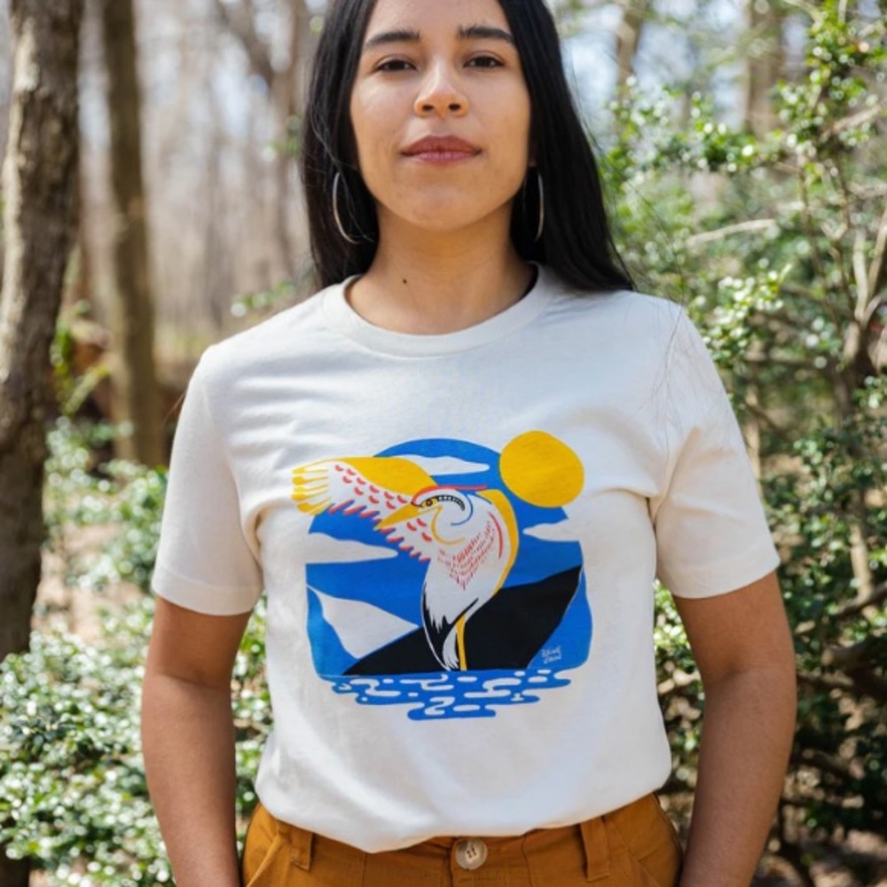 Bird Collective Sunset Heron T-Shirt